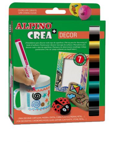 Alpino Crea Decor в утолщённом корпусе для декорирования разных материалов 7 цветов Alpino (Альпино)