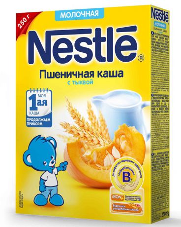 Nestle молочная пшеничная с тыквой