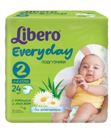 Libero Everyday 2, 3-6 кг, 24шт. Libero (Либеро)