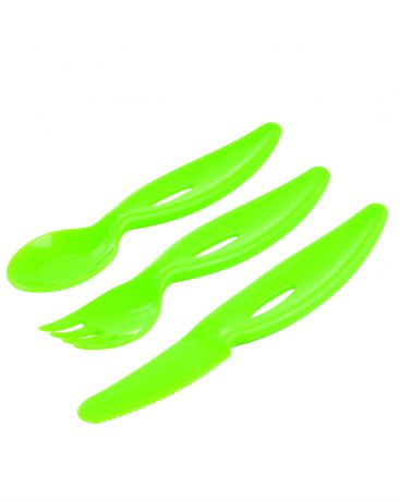Canpol Babies ложка, вилка, нож зеленый