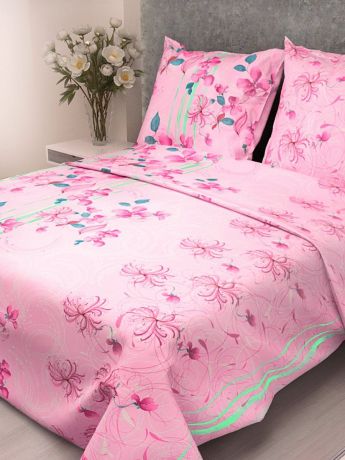 Letto 1.5-спальное Цветочный орнамент розовое
