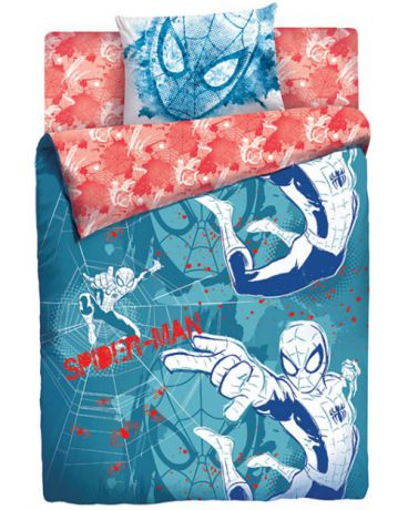 Marvel 1,5-спальный, наволочка 50х70 см Граффити Человек-паук