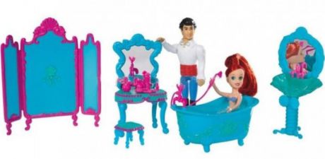 Disney Ариэль с женихом и мебель для ванной Disney Princess (Принцессы Дисней)