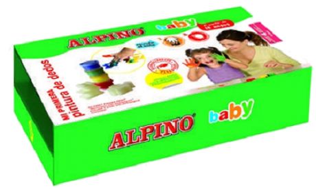 Alpino baby 4 цвета x 40 мл + штампы и скатерть Alpino (Альпино)