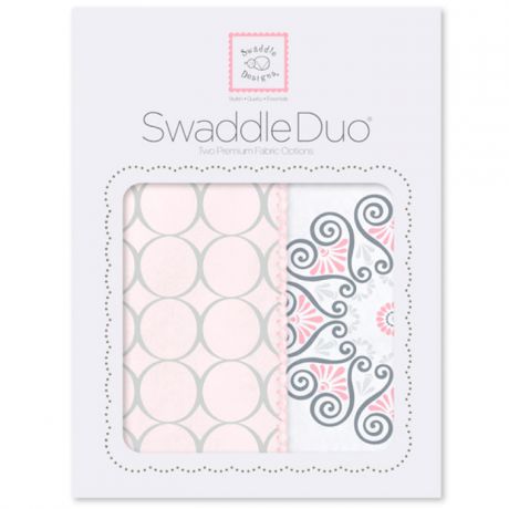 SwaddleDesigns Swaddle Duo Pink Mod Medallion