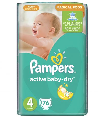 Pampers Active Baby-Dry 8-14 кг 4 76 шт.