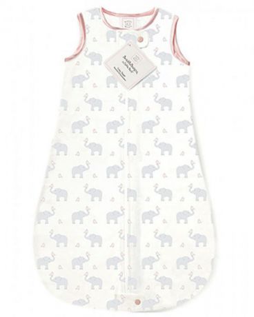 SwaddleDesigns zzZipMe Sack 3-6M Flannel PP Elephant & Chickies