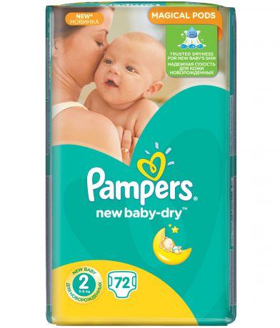 Pampers Pampers New Baby mini (Памперс Нью Бэби мини эконом) 2, 3-6 кг, 72шт.