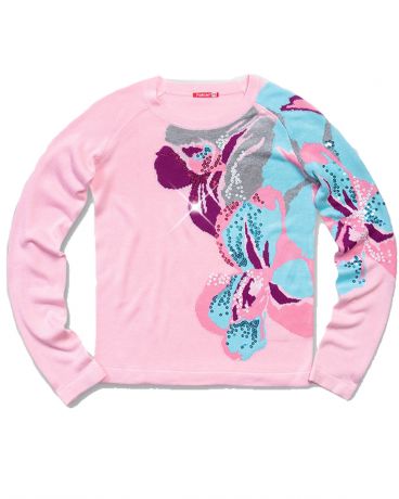 Pelican для девочки с пайетками цветы розовый