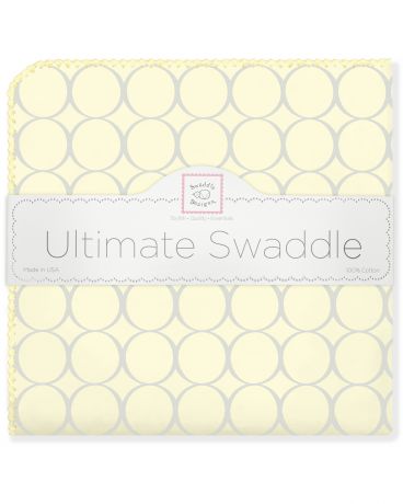 SwaddleDesigns Sunwashed Pastels Sterling Mod Circles пастельно-желтая