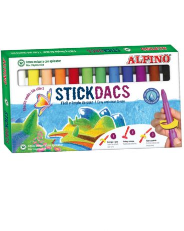 Alpino Stickdacs в пластиковом корпусе, 12 цветов, Alpino (Альпино)