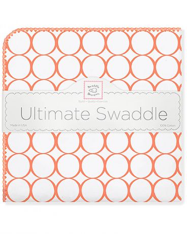SwaddleDesigns Mod Circles on White оранжевая