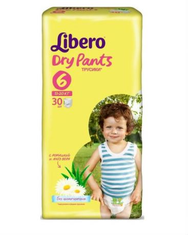 Libero Dry Pants extra large 6, 13-20 кг 30 шт.