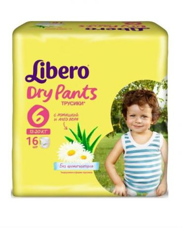 Libero Dry Pants extra large 6, 13-20 кг 16 шт.