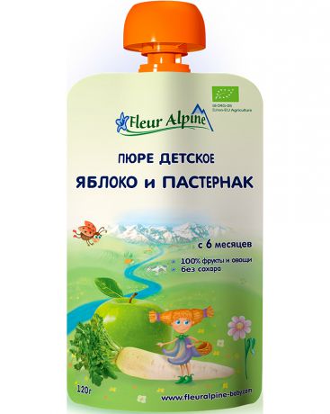 Fleur Alpine Яблоко-пастернак Органик 120 г