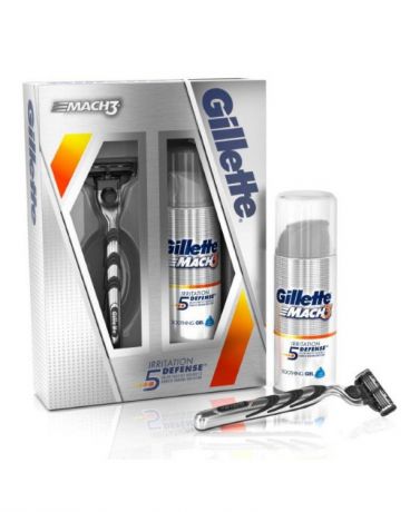 Gillette + Venus Mach3 (бритва и гель)