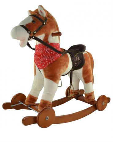 Pituso с колесами Лошадка рыжая с коричневым Fandango
