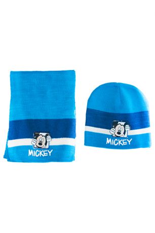 Disney шапка и шарф голубой