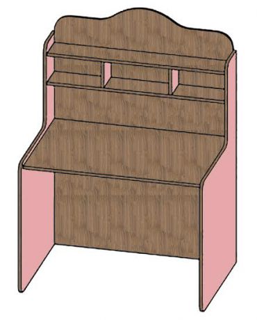 РВ мебель дуб шамони/розовый