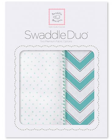 SwaddleDesigns Classic Chevron 2 шт. морской кристалл