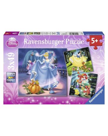 Ravensburger 3 в 1 Белоснежка, Ариэль и Золушка