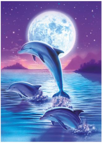 Ravensburger светящийся xxl 200 шт дельфины в лунном свете