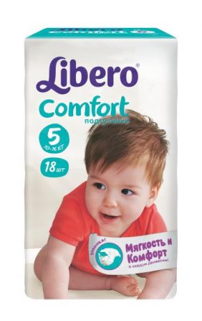 Libero Comfort Fit Ecotech 5, макси плюс 10-16 кг, 18 шт. Libero (Либеро)