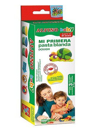 Alpino пасты для лепки "Нежное тесто" baby 3 цвета x 75 гр Alpino (Альпино)