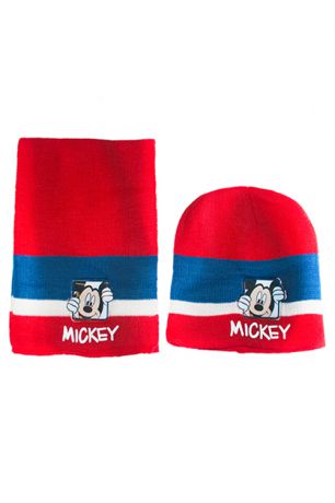 Disney шапка и шарф красный