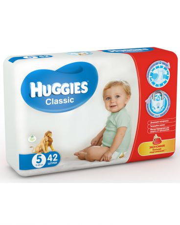 Huggies Классик 5 джамбо 11-25 кг, 42шт.