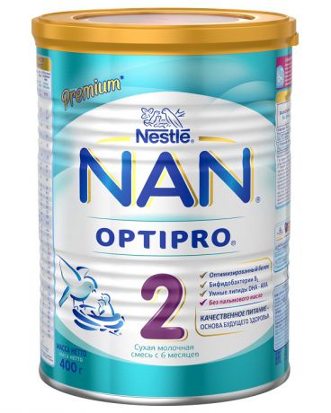 NAN молочная   Опти 2 Про- 400 г