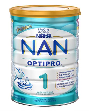 NAN молочная   Опти 1 Про- 800 г