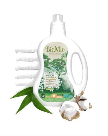 BioMio для белья с эфирным маслом эвкалипта и экстрактом хлопка экологичный BioMio
