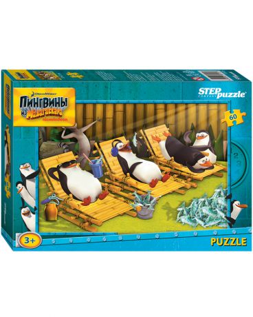 Step Puzzle Пингвины из Мадагаскара 60 деталей