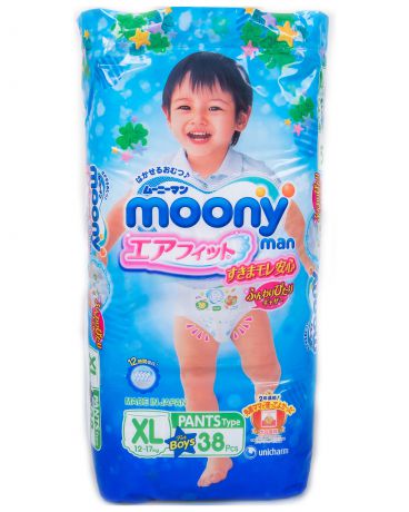 Moony для мальчиков XL (12-17 кг) 38 шт