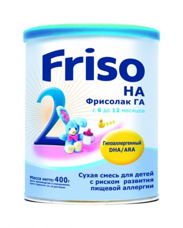 Friso молочная гипоаллергенная Фрисолак 2, 400 г