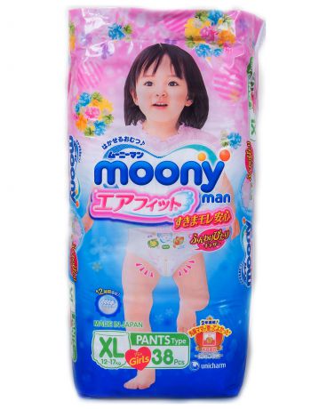 Moony для девочек XL (12-17 кг) 38 шт