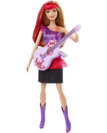 Barbie Барби рок-принцесса с сиреневой гитарой