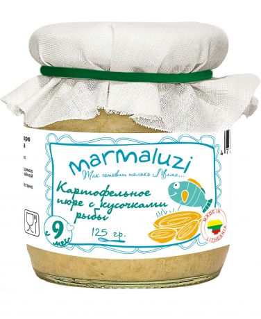 Marmaluzi картофельное с кусочками рыбы 125 г