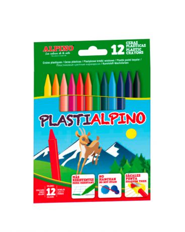 Alpino пластиковые цветные Plasti 12 цветов