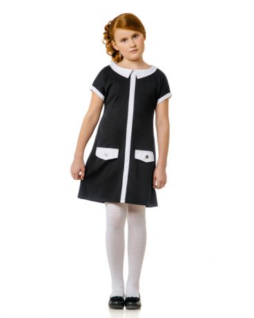 President School  платье трикотажное с коротким рукавом черное