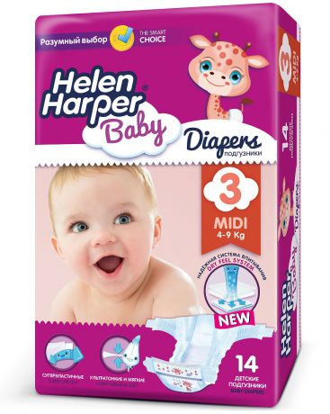 Helen Harper Baby Midi (4-9 кг) 14 шт