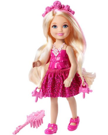 Barbie Челси с длинными волосами в розовом