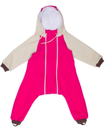 Bambinizon с клапаном на молниях с капюшоном и подкладом ярко-розовый