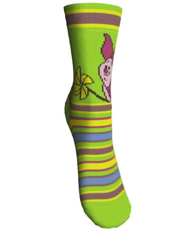 Master socks Пятачок зеленые в полоску