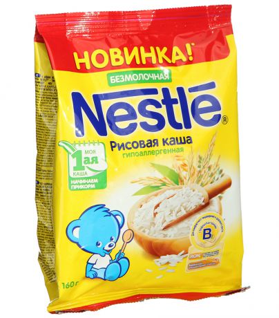 Nestle рисовая безмолочная гипоаллергенная 160 г