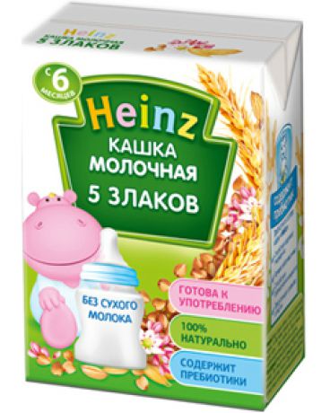 Heinz молочная готовая из пяти злаков 200 г