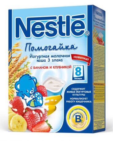 Nestle Помогайка злаково-йогуртная банан-клубника