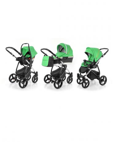 Esspero 3 в 1 Newborn Lux 2016 Alu шасси Chrome green