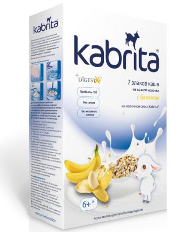 Kabrita 7 злаков на козьем молочке с бананом